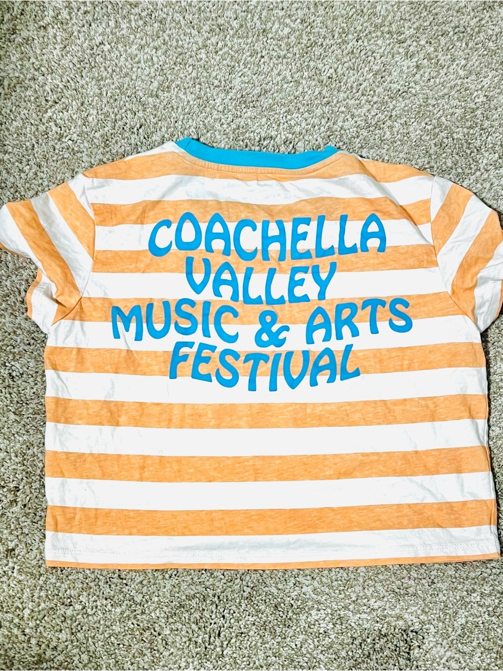 Authentic Coachella Valley Music & Arts Festival Orange White Blue Small NWOT